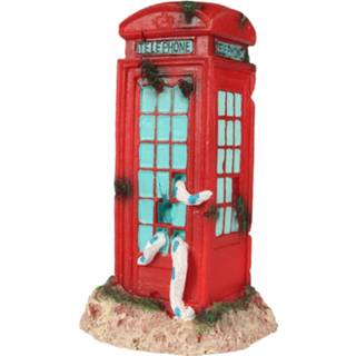 👉 Ornament rood Aqua Della Telefooncel - Aquarium 9.5x9.5x17.5 cm 4047059449066