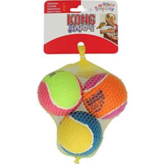 👉 Tennisbal geel groen oranje medium Kong Birthday Tennisballen - Hondenspeelgoed 35585775197