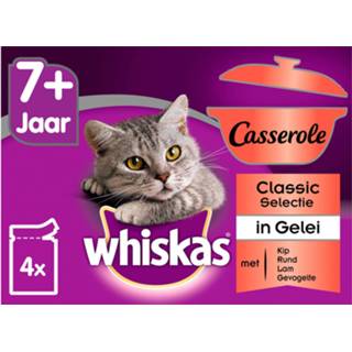 Kattenvoer Whiskas Casserole Senior Classic Selectie - 4x85 g 5900951270406