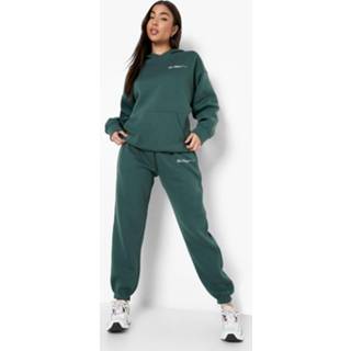 👉 Official Text Hooded Tracksuit, Forest