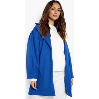 👉 Nepwollen Jas Met Ballonmouwen, Cobalt