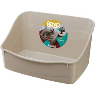 👉 Grijs Ferplast Hoektoilet Konijnen L 305 - Dierenverblijf 37x27x18.5 cm 8010690098852