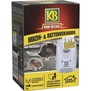 👉 Ongediertebestrijding Kb Muis- En Ratverjager Ultrasoon. Elektromag. Flits - 220 m2 3121970180428