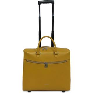 👉 Trolley yellowgold leer vrouwen effen bruin active Gigi Fratelli Dames Leren Laptop 15.6 inch Romance Business ROM8015 8718678094611