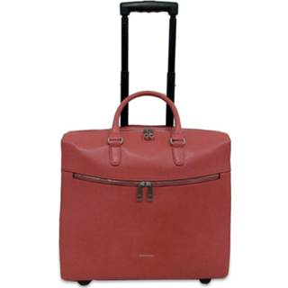 👉 Trolley roze Old Rose leer vrouwen effen bruin active Gigi Fratelli Dames Leren Laptop 15.6 inch Romance Business ROM8015 Oud 8718678083516