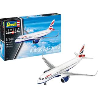 👉 Bouwdozen Vliegtuigen Revell 1/144 Airbus A320 neo British Airways Model-set 4009803163840
