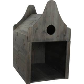 👉 Hondenhuisje grijs houten Homestyle Hondenhuis Deluxe - Hondenbed 75x55x103 cm Bouwpakket 8718421326167