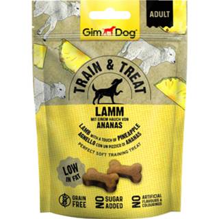 👉 Hondensnack Gimdog Train & Treat 125 g - Hondensnacks Lam&Ananas 4002064507866 4002064507842