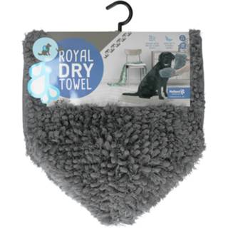 👉 Handdoek grijs Holland Animal Care Royal Dry - Hondenverzorging 35x81 cm 8716759571440