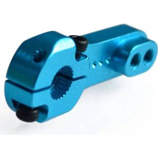 👉 Hevel blauw aluminium servo enkel, 30mm, Futaba (25T) -