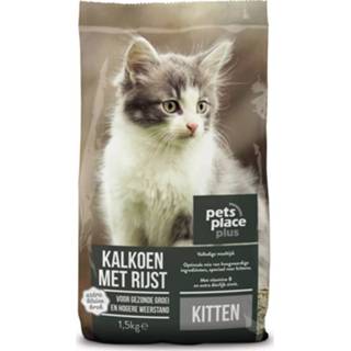 👉 Kattenvoer Pets Place Plus Kittens - Kalkoen Rijst 1.5 kg 8711621925208