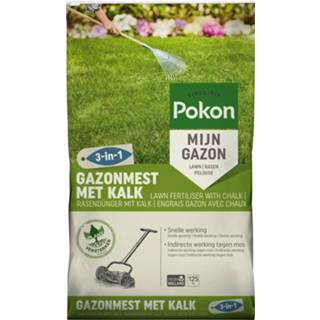 👉 Gazonmest Pokon Met Kalk 3-In-1 - Gazonmeststoffen 125 m2 8711969026551 8711969026476