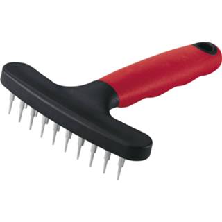 👉 Hondenkam rood zwart rubber staal Ferplast 11 X 15,5 Cm Rubber/staal Rood/zwart 8010690056463