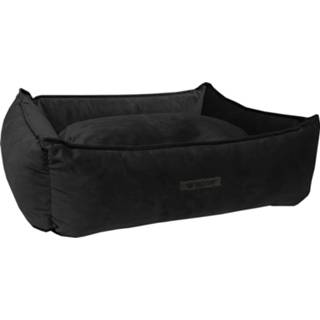 👉 Wooff Mand Cocoon Velours Zwart - Hondenmand - S