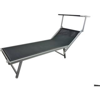 Loungestoel antraciet Bestgarden Nizza - Tuinmeubelen 189x61x38 cm 8711621969806