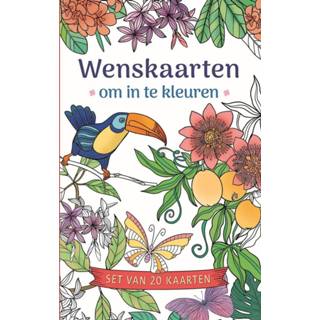 👉 Wenskaart stuks active Wenskaarten om in te kleuren 9789044759242