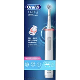👉 Tandenborstel wit Sensitive White Oral-B Pro 3000 Electric Toothbrush - 4210201337638