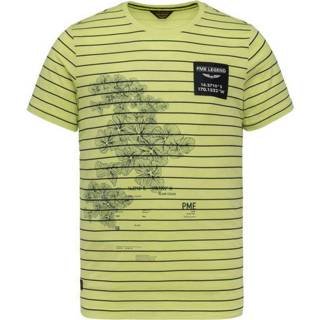 👉 Short sleeve XL male groen R-neck Single Jersey Shadow T-shirt