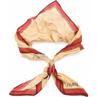 👉 Onesize vrouwen rood Foulard stampa Geo Classic con anello rosso