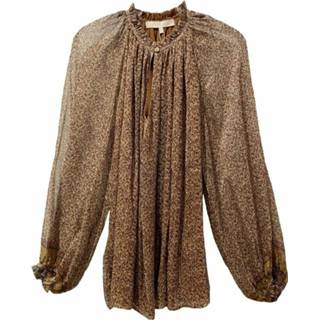 👉 Vrouwen bruin mannen Blusa Mangas Murciélago Estampada