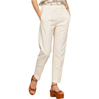 👉 L vrouwen wit Pantalone Elastico Vita Gabardina