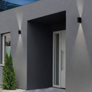 👉 Buitenwandlamp metallic antraciet RZB HB 113 LED up/down