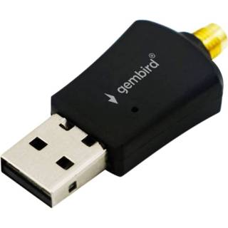 👉 Antenne zwart active Gembird Wi-Fi USB Adapter - Met 300 Mbp/s 2,4Ghz 8716309119641