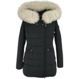 👉 Vrouwen zwart Bambina giacca Seriola mx 02 fox fur kid in tessuto tecnico 1641489494516