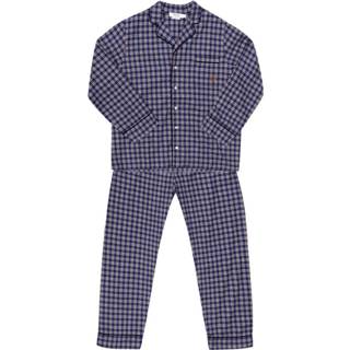 👉 Pyjama male blauw Checked set