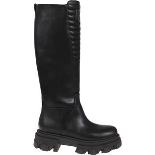 👉 Leather vrouwen zwart Boots Biker