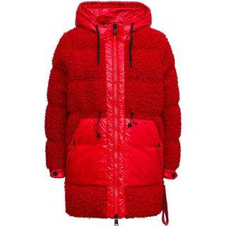 👉 Downjacket rood nylon m vrouwen Red Wool and Long Down Jacket 1641444189358