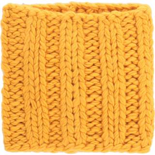 👉 Onesize vrouwen oranje Knitted Snood