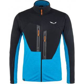 👉 Salewa - Ortles AM Jacket - Merinovest maat XXL, zwart/blauw