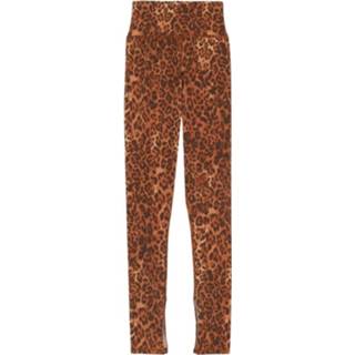 👉 Legging m vrouwen bruin Leggings LEO fendu