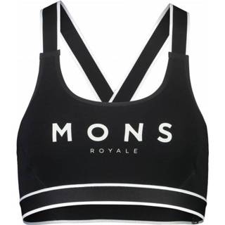 👉 Mons Royale - Women's Stella X-Back Bra - Sportbeha maat XS, zwart