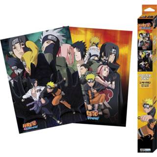 👉 Poster unisex Hoofdmateriaa Papier meerkleurig Naruto - Shippuden Ninjas 2er Set Chibi Design 3665361060222