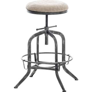 👉 Barkruk grijs kunstleer active Oslo Antiek-Zilver, 8720526140630