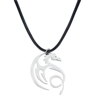 👉 Halsketting zwart leather vrouwen Hoofdmateriaa Leder Gothicana by EMP - x Anne Stokes Dragon Necklace 4251392161251