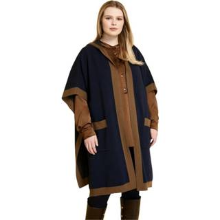 👉 Poncho onesize vrouwen blauw Cashmere