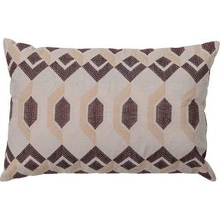 👉 Active Kussen Geometry velvet/borduur wine 40x60cm 8714713146710
