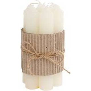 👉 Tafelkaartje wit male Tafelkaars ivoor 2x2x12cm 8713219371114