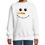 👉 Active kinderen wit Sneeuwpop foute Kerstsweater / Kersttrui voor