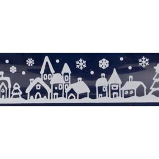 👉 Raam sticker active witte 1x kerst raamstickers stad met huizen 12,5 x 58,5 cm