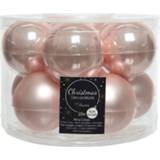 👉 Kerstbal glas active roze Kerstboomversiering lichtroze kerstballen van 6 cm 10 stuks