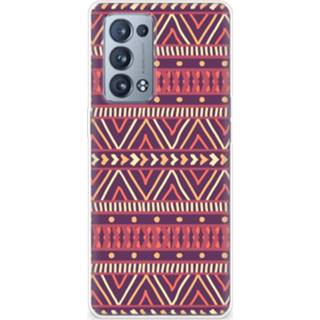 👉 Paars OPPO Reno6 Pro 5G TPU bumper Aztec 8720632502810