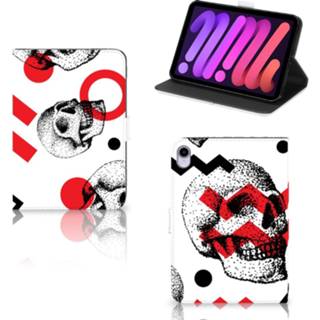 👉 Tablettas rood Tablettasje iPad Mini 6 (2021) Skull Red 8720632758057