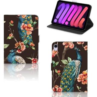 👉 Flipcase IPad Mini 6 (2021) Flip Case Pauw met Bloemen 8720632764096