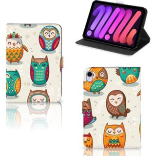 👉 Flipcase IPad Mini 6 (2021) Flip Case Vrolijke Uilen 8720632382337
