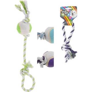 Handvat active Hondentouw met en Bal Assorti