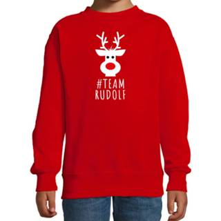 👉 Active kinderen rood Team Rudolf Kerstsweater / Kersttrui voor